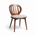 Wooden dining chair with fabric cushion and modern design 40 x 40 x 80cm