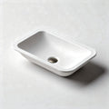 Rectangular undermount sink made of durable ceramic white 40 x 25 x 10cm